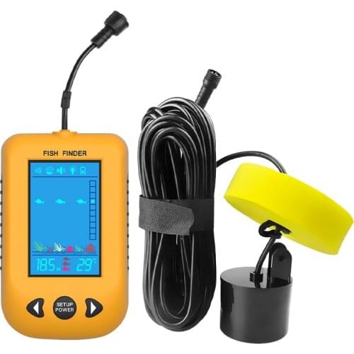 Erchang XF02-C Portable Fish Finder Depth Sonar Sounder Alarm 9m Cable Waterproof Fishfinder Fishing Echo Sounder For Fishing