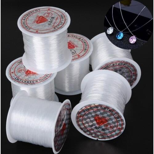 1 Roll Transparent Fishing Rope 0.2 0.3 0.35 0.4 0.45 0.5 0.6mm Thickness Sturdy Round Beading Thread Cords DIY Jewelry Making