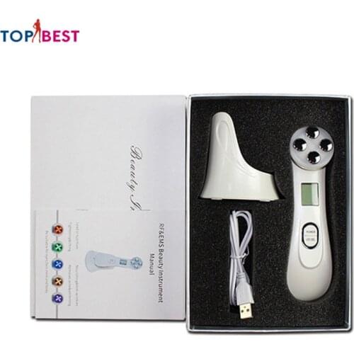 Professional Radio Frequency Light Therapy Beauty Tools EMS Electroporation Anti Aging Device Facial Skin Rejuvenation Massager