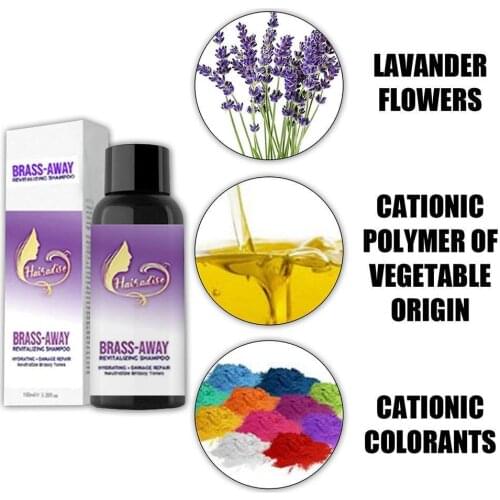 Professional Revitalize Effective Purple Shampoo Removes Purple Yellow 100ml 30ml Shampoo Hair Blonde Away Brassy R0B0