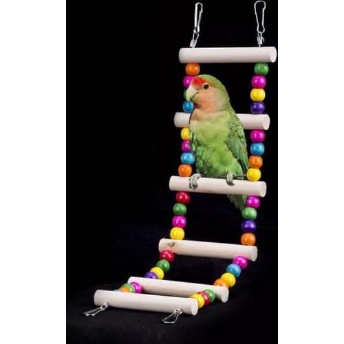 Bird Parrot Toys for Small Large Birds Toy for Parakeets Lovebird Toys Accessories Bird Cage Accessories Perch Stairs Swing Toy