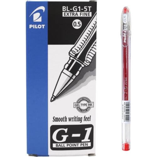 LifeMaster Pilot Gel Pen G1 0.5mm Extra Fine Smooth Writing Feel Point Black/Blue/Red Sign Pen School & Office Pen BL-G1