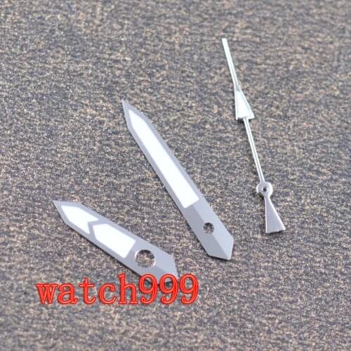 Silver edge green luminous hand fit NH35 NH36 movement watch hands