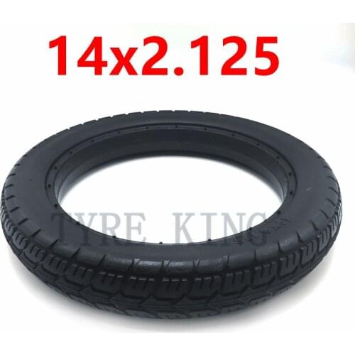 14 Inch Tyre 14x2.125 Solid Tyre 14*2.125 Inflation Free Wheel Tire for Folding Electric Bicycle E-bike Parts