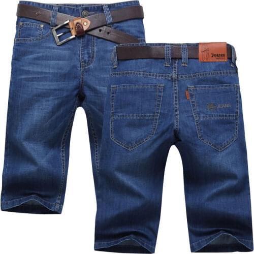 Summer Thin 5-point Denim Shorts Mens Loose Casual Versatile New Breeches Elastic Large 5-point Pants Jeans Men Clothes Hip Hop