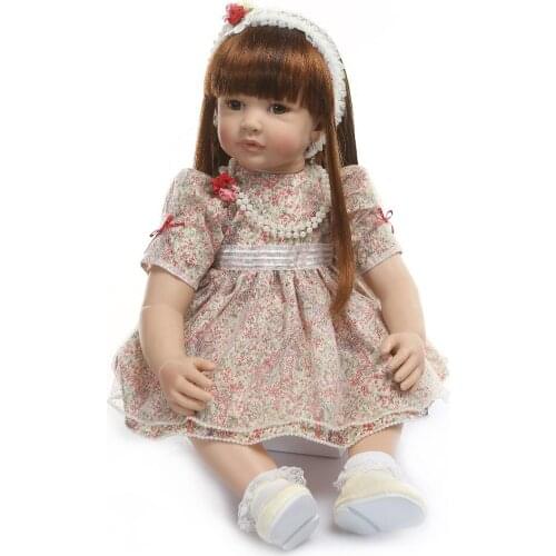 Reborn baby doll 60cm Princess toddler babies reborn girl doll toys for child bebe gift bebe silicone reborn dolls