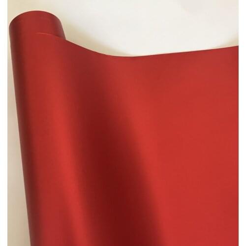 10/20/30/40/50x152CM Chrome Metallic Red Vinyl Sticker Matt Satin Red Car Wrapping Film Motorcycle Car Body Wrap Foil