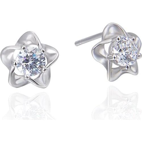 YJ00894 New Fashion S925 Pure Silver Earrings Small-star-shaped Womens Jewelry Ear Studs