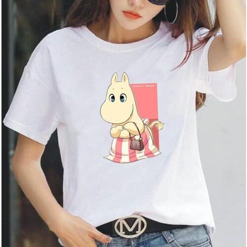 Funny T Shirt Women Tops Fashion Hippopotamus Print T-shirt Graphic Tee Shirt Femme Casual Tshirt Harajuku Shirt Camiseta Mujer
