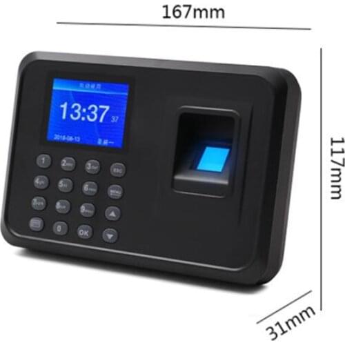 Free Shipping 2.4 inch TFT USB Biometric Fingerprint Time Clock Recorder Digital Electronic Employee Attendance Machine A5