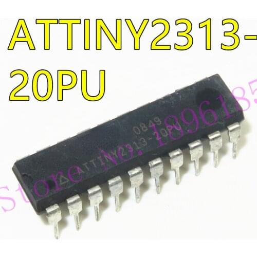 1pcs/lot ATTINY2313-20PU ATTINY2313 DIP20 8-bit Microcontroller with 2K Bytes In-System Programmable Flash