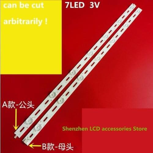 10piece/lot FOR 42 "- 55" 58cm 7lamp 3V aluminum 18mm lamp distance 8.5cm can be cut arbitrarily LCD TV backlight bar 100%NEW