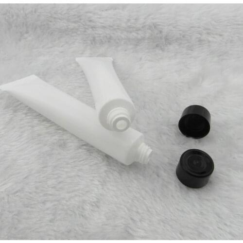 100pcs 30 ml white hose / black screw cap / BB Cream Eye Cream cream emulsion bottle / plastic packaging hose skincare