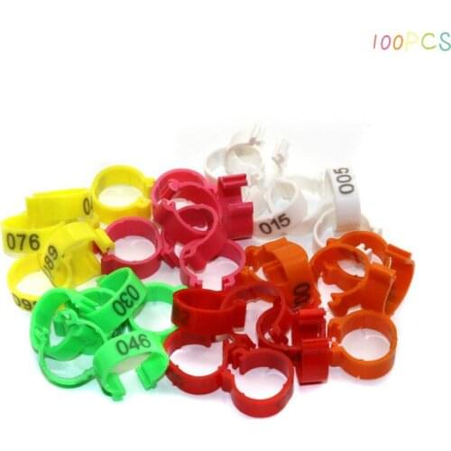 100Pcs Birds Feet Rings Inner Diameter 18/20mm Plastic Clip Ring Pigeon Dove Quail Foot Ring Farm Animal Carrier