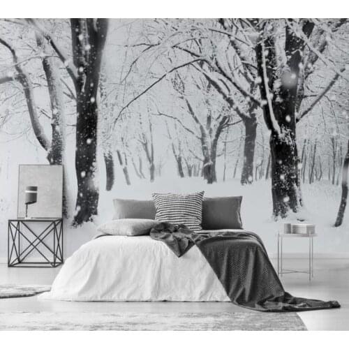 3d Snow Forest Wallpaper Mural for Living Room Bedroom Sofa TV Background Wall Covering Photo Wallpaper Nature Murals Custom