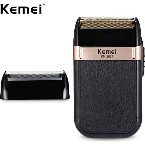 Kemei KM - 2024 Rechargeable Cordless Electric Shaver Men Face Care Beard Electric Razor Machine USB Charge