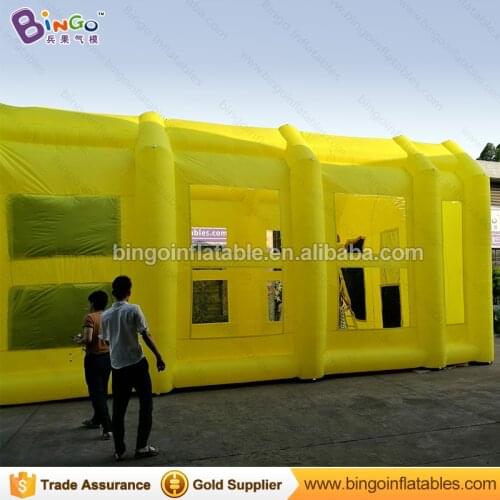 Free Shipping Yellow Color Giant Inflatable Paint Spraying Booth 10X5X5 Meters blow up Dustproof Workshop tent toy tents