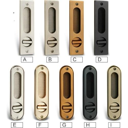 Mute Mortice Sliding Door Lock Hidde Handle Interior Door Pull Lock Modern Anti-theft Room Wood Door Lock Furniture Hardware