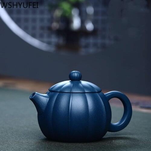 WSHYUFEI Yixing Teapot Xishi teapot Famous Handmade Green Mud Tea set Chinese Purple Clay Kettle Teaware Customized Gifts 250ml