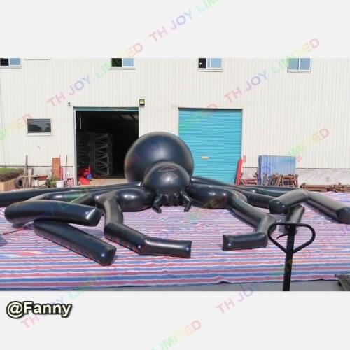 9m long oxford giant Inflatable spider for shop decoration / Halloween decoration inflatable black spider toy
