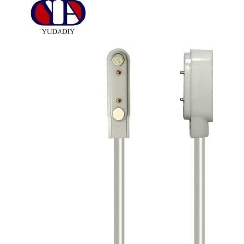 Global free shipping Magnet Suction 2-pin 7.62mm charger cable compatible Smart Watch Wristbands USB port backup chargers