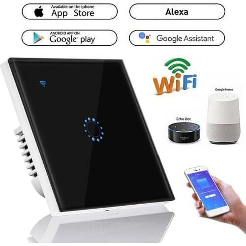 WIFI Intelligent Remote Control Touch Button Switch APP Google Alexa Voice Control Smart Switch