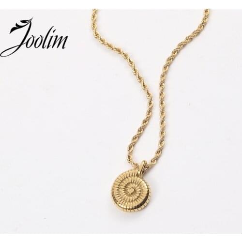 JOOLIM High End Gold Finish Snail Pendant Choker Necklace Trendy Jewelry Wholesale