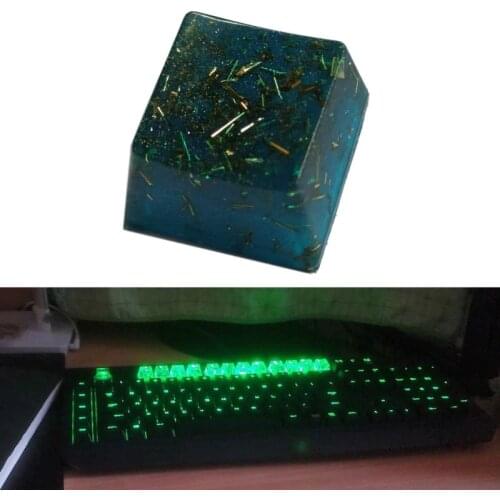 1PC Handmade Customized OEM Profile Resin Keycap for Cherry MX Switches Mechanical Keyboard RGB Translucent Resin Keycap