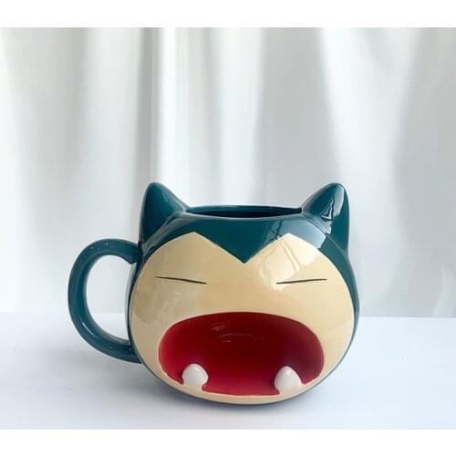 Creative 1000ml Large Capacity Coffee Mug 3D Snorlax Mug Cartoon Ceramic Water Milk Tea Cup Children Boys Girl Gift