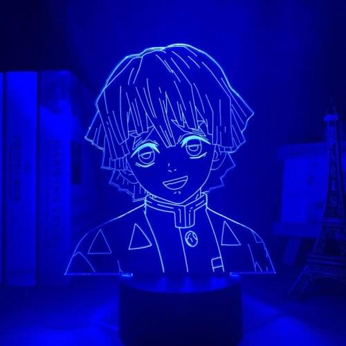 Manga 3d Light Kimetsu No Yaiba Zenitsu Agatsuma for Bedroom Decoration Night Light Gift Anime Led Lamp Demon Slayer Room Decor