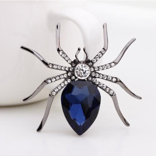 Fashion Rhinestone Brooch Pins,Charm Cute Spider Crystal Brooches for Women Men Breast Pin Scarf Buckle Brouch Corsage