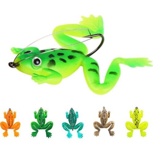Soft Fishing Frog Lures Fishing Tackle Fishing Lure Artificial Fishing Silicone Bait Frog Lure With Hook