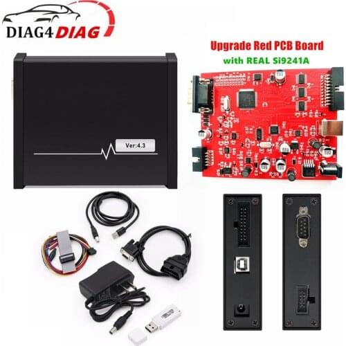 New Red PCB Board Piasini Engineering Master V4.3 Serial Suite ECU Programmer PIASINI V4.3 With USB Dongle No Need Activated