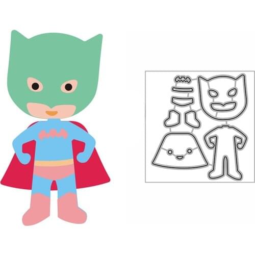 New Cat Face Man Hero Craft Embossing Mold 2021 Metal Cutting Dies for DIY Decorative Scrapbooking Album Card Making No Stamps