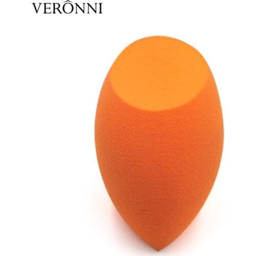 New Orange Color Easy to Use Oblique Large non-latex Makeup Puff High Quality Brand Cosmetic Puff 1pcs