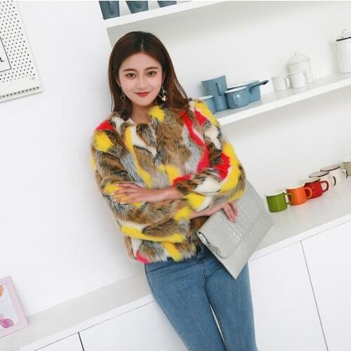 Faux Fur Coat Female Jacket Short Winter Coat Women Warm Coats Outerwear jackets Casaco Feminino KJ311