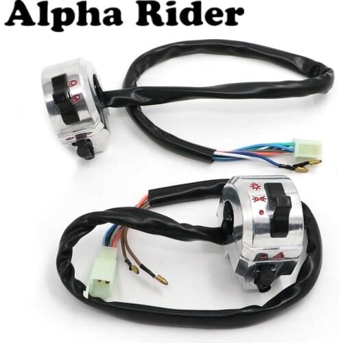 22mm 7/8" Universal Motorcycle Handlebar Switch Control Left & Right For Polaris Banshee Scootors Dirt Bikes Quad ATVs
