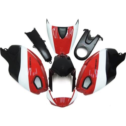 Suitable for Ducati 696796795 M1000 M1100 red white motorcycle fairing injection ABS plastic fairing kit 2009 2010 2011