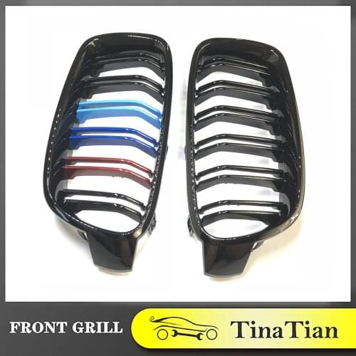 Fit f30 f35 M3 fit for BMW 3 SERIES 2012 UP 1 pair (L+R) ABS 3 grille grill style black color