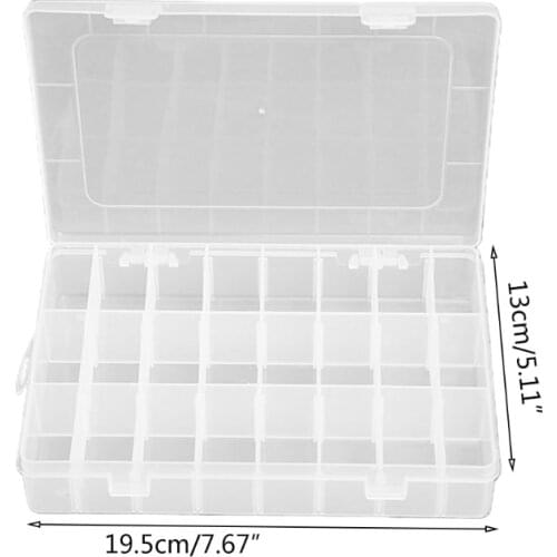Multi Compartment Clear Storage Box Jewelry Beads Organizer Container Multipurpose Small Item Organize Transparent Boxes