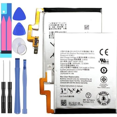 BAT-58107-003 3400mAh Replacement Battery For BlackBerry Passport 4G Q30 SQW100-1 SQW100-3 Q 30