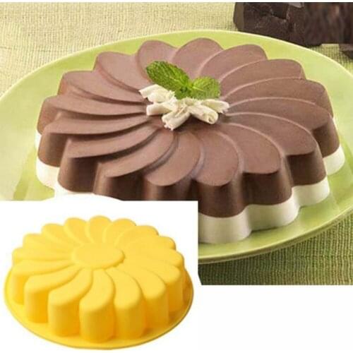 Silicone New Large Flower Cake Mould Chocolate Soap Candy Jelly Mold Baking Pan