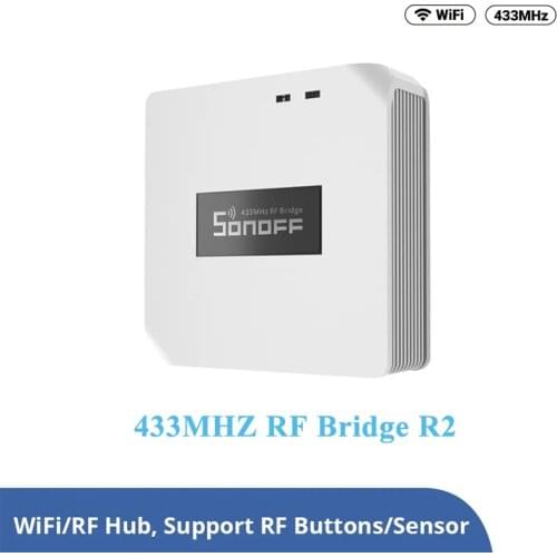 Sonoff RF Bridge 433MHz Wifi Remote RF Controller Timer Home Automation Anti-theft Fire Alarm Push Notification for eWelink APP
