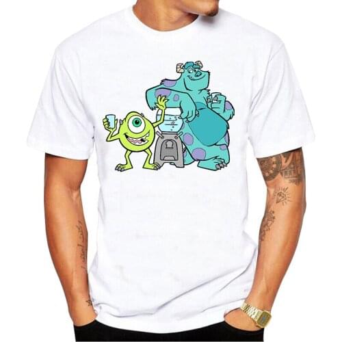 Funny Monsters T Shirt Men Tee Tops Tshirts Short Sleeved Fashion T-shirt