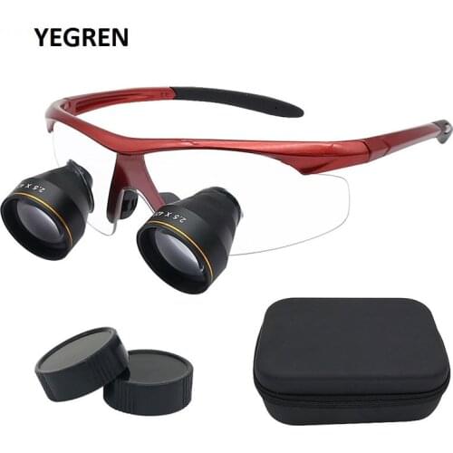 2.5X Medical Loupes Binocular Magnifier 30-50cm Long Working Distance Dental Loupes with Ultra-light Eyeglasses for Oral Surgery