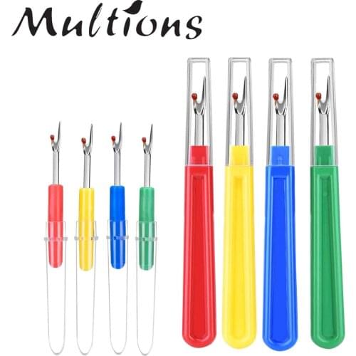 2Pcs Colorful Seam Ripper Plastic Handle Stitch Thread Unpicker Thread Cutter Fabric Craft DIY Needlework Sewing Tools