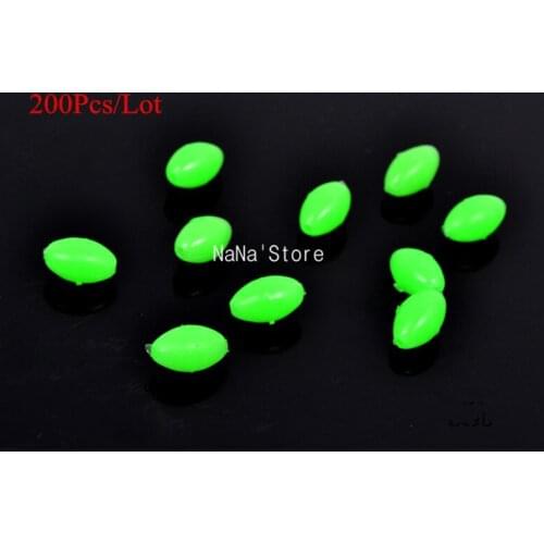 200*5*8mm Fly Fishing Lure Olva Luminous Floating Hard Plastic Beads Sea Fishing Sabiki Snapper Rig DIY Terminal Accessories