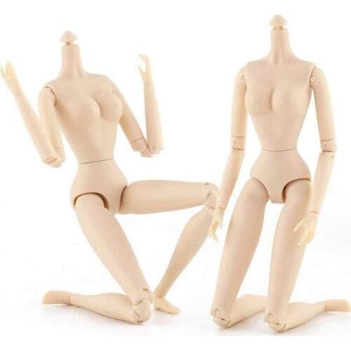 30cm fashion nude doll body/5 pairs hands 1/6 bjd doll accessories toys 28 joints body white skin girls play house diy toys gift