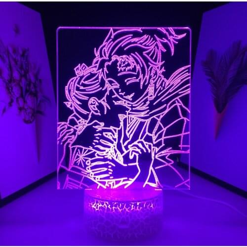 Demon Slayer Anime Kamado Tanjiro Figure 3D Night Lamp for Child Bedroom Decor Lamp Kids Gift LED Night Light Demon Slayer