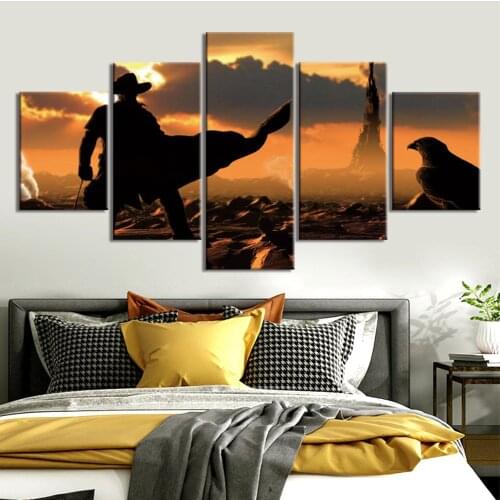 No Framed Canvas 5Pcs The Dark Tower Movie Pictures Wall Art Posters Home Decor Accessories Living Room Decoration Paintings